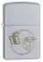 Зажигалка Zippo Classic GL-29412 с покрытием Satin Chrome™, латунь/сталь, серебристая, матовая, 36x12x56 мм