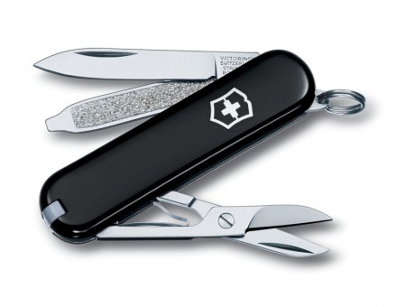 Нож-брелок Victorinox Classic SD, 58 мм, 7 функций, чёрный Нож-брелок Victorinox Classic SD, 58 мм, 7 функций, чёрный