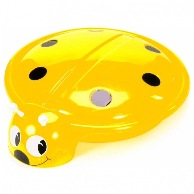 С 203 Песочница- бассейн Божья Коровка с крышкой цв. жёлтый, диаметр 92 см