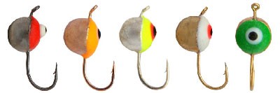 Мормышка вольфрамовая Lumicom, Полусфера - d5мм, серебро с фосфорной каплей (10 шт./уп.)