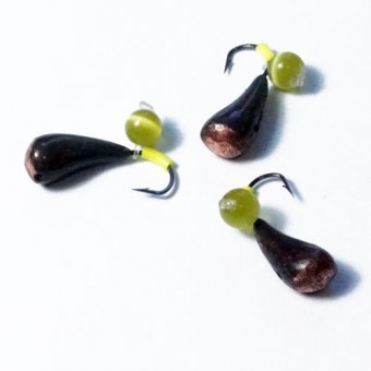 Мормышка Кошачий Глаз, набор №4, ручной работы, кр. Hayabusa (10шт./уп.)