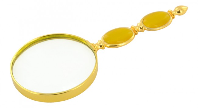 Лупа на ручке 3x, металл, цветная (16-72)