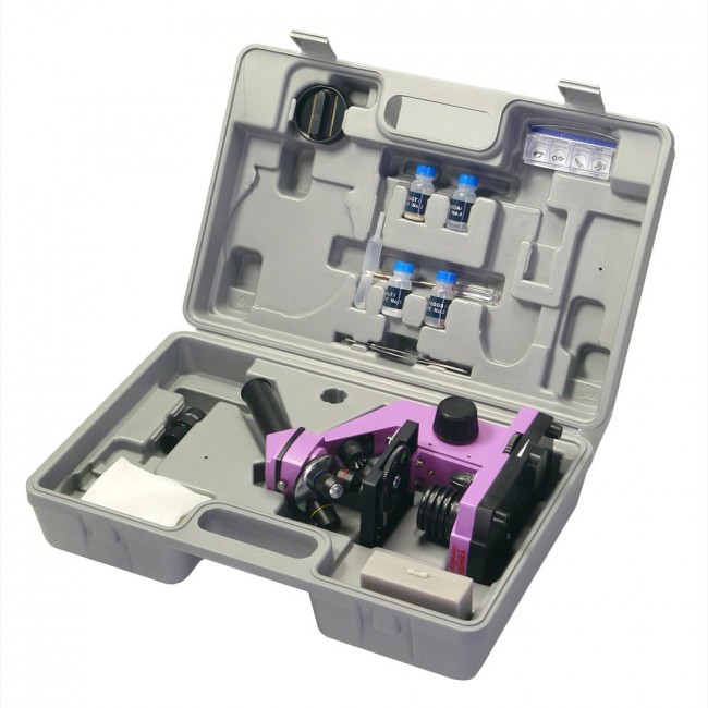 Микроскоп Микромед «Эврика» 40х–400х, аметист, в кейсе