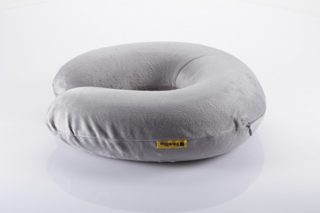 Подушка для путешествий с эффектом памяти Travel Blue Memory Foam Pillow, цвет серый