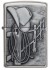 Зажигалка Zippo Classic (дикий запад) с покрытием Brushed Chrome, латунь/сталь, серебристая, матовая, 36x12x56 мм