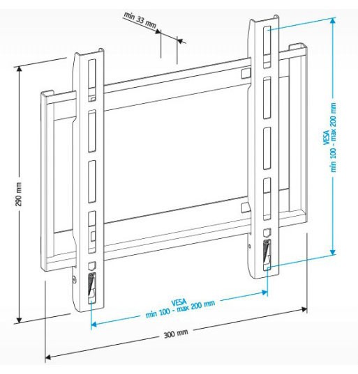 Кронштейн для телевизора Holder LCD-F2608 черный 22"-47" макс. 40кг настенный фиксированный Кронштейн для телевизора Holder LCD-F2608 черный 22"-47" макс. 40кг настенный фиксированный