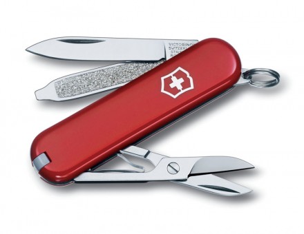Нож-брелок Victorinox Classic SD, 58 мм, 7 функций, красный Нож-брелок Victorinox Classic SD, 58 мм, 7 функций, красный