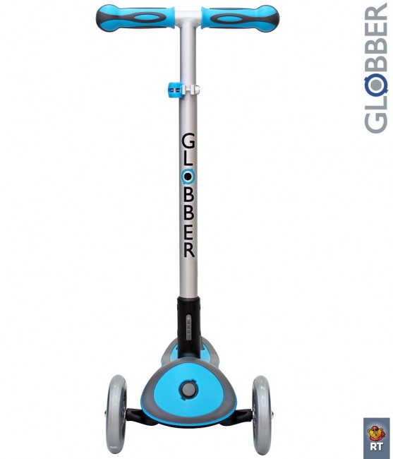 448-101 Самокат Globber Elite F My Free Fold up со светящейся платформой SKY Blue