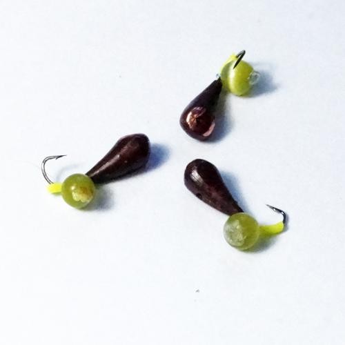 Мормышка Кошачий Глаз, набор №6, ручной работы, кр. Hayabusa (10шт./уп.)