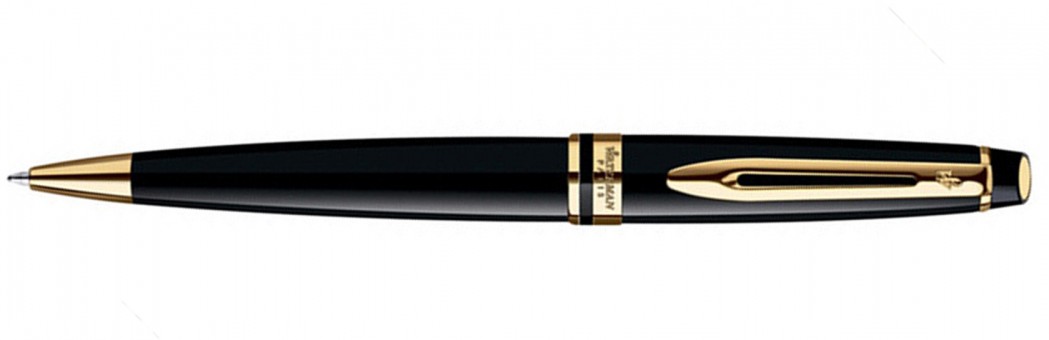 Шариковая ручка Waterman Expert Black GT. Корпус - лак, детали дизайна: позолота Шариковая ручка Waterman Expert Black GT. Корпус - лак, детали дизайна: позолота