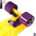 401-Y Скейтборд Y-Scoo Fishskateboard 22&quot; винил 56,6х15 с сумкой Yellow/dark purple