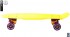 401-Y Скейтборд Y-Scoo Fishskateboard 22&quot; винил 56,6х15 с сумкой Yellow/dark purple