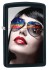 Зажигалка Zippo Classic (девушка в очках) с покрытием Black Matte, латунь/сталь, чёрная, матовая, 36x12x56 мм