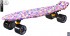 401G-R Скейтборд Y-Scoo Fishskateboard Print 22&quot; винил 56,6х15 с сумкой Rhombus