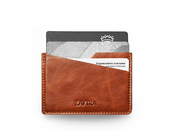 Кардхолдер Zavtra из натуральной кожи   (zav07gre), зеленый