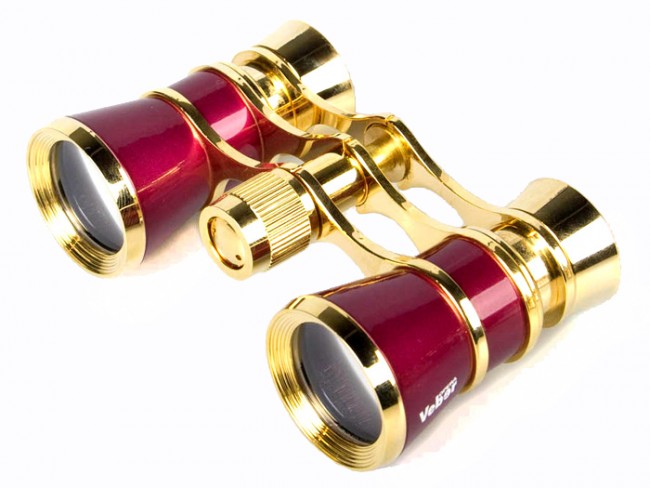 Бинокль театральный Veber Opera БГЦ 3x25, красно-золотистый Бинокль театральный Veber Opera БГЦ 3x25, красно-золотистый