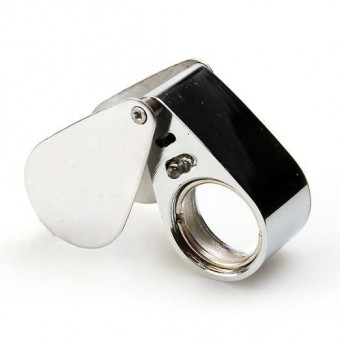 Лупа складная Veber 20x, 21 мм, с подсветкой