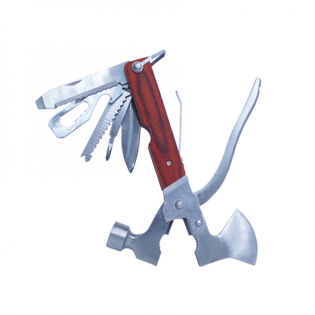 Универсальный топор-молоток 7в1 +пассатижы, пила, нож, открывалка и консерв нож. в чехле  (LS77YBW)