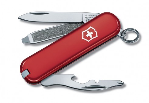 Нож-брелок Victorinox Rally, 58 мм, 9 функций, красный Нож-брелок Victorinox Rally, 58 мм, 9 функций, красный