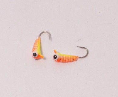 Мормышка вольфрамовая, Kutbert Банан рифлёный с ушком d S, 0,5гр., цв. Y-D33 UV (2шт./уп.)