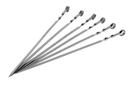 Набор шампуров, 550*7 мм, средние (6шт/уп.) (BY-3002)