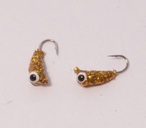 Мормышка вольфрамовая, Kutbert Банан рифлёный с ушком d S, 0,5гр., цв. Y-D42 UV (2 шт./уп.)