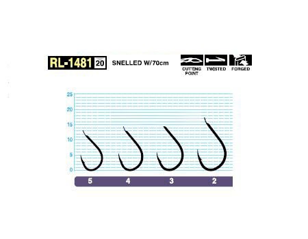 Крючки Owner RL-1481 (с поводком) №3-0,28 (10пак./уп.) (7шт./пак.)