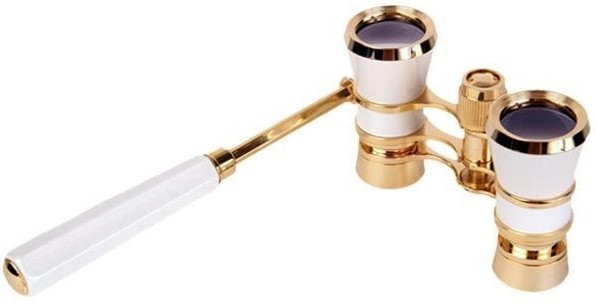 Бинокль театральный Veber Opera БГЦ 3x25, бело-золотистый, лорнет Бинокль театральный Veber Opera БГЦ 3x25, бело-золотистый, лорнет