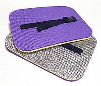 Коврик сидушка ЛЮКС,  8мм (325*225мм) на поясе с пряжкой, двухслойный, фольга, цветной