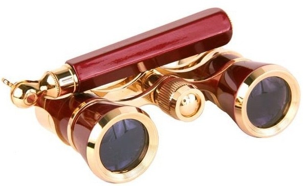 Бинокль театральный Veber Opera БГЦ 3x25, красно-золотистый, лорнет Бинокль театральный Veber Opera БГЦ 3x25, красно-золотистый, лорнет