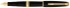 Перьевая ручка Waterman Charlestone Ebony Black GT. Перо - золото 18К, детали дизайна: позолота 23К