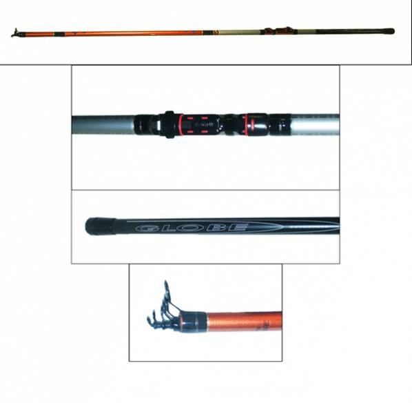 Удилище Globe Cosmo с/к 4,0м. - (10-30гр), карбон (В) Удилище Globe Cosmo с/к 4,0м. - (10-30гр), карбон (В)