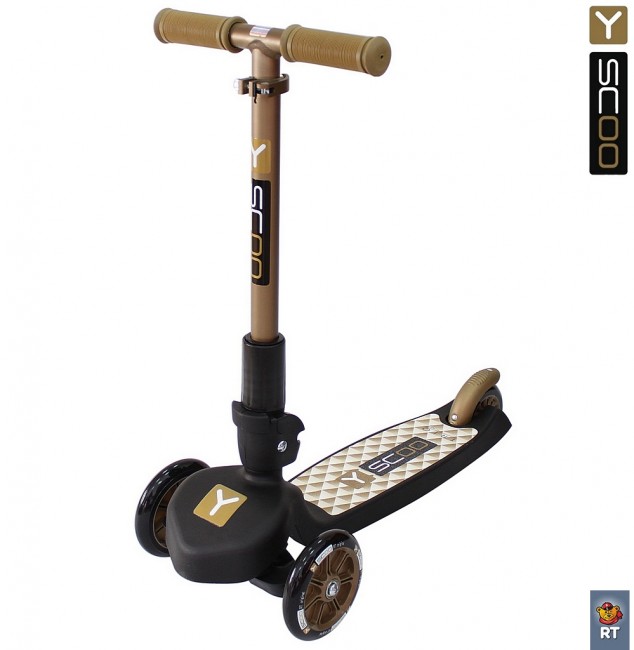 Самокат 3-х кол. Y-Scoo RT Trio Maxi 120 gold