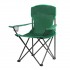 Кресло раскладное, Ш50*В86*Г50, с мягкими подлокотн. и подстакан, в чехле, алюм, цв. зелен (1003-18)