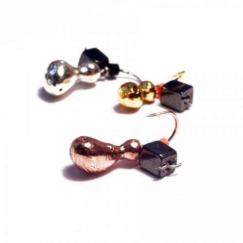 Мормышка литая Муравей (с кубиком), цв. микс (гальваника), кр. Hayabusa (15шт./уп.)