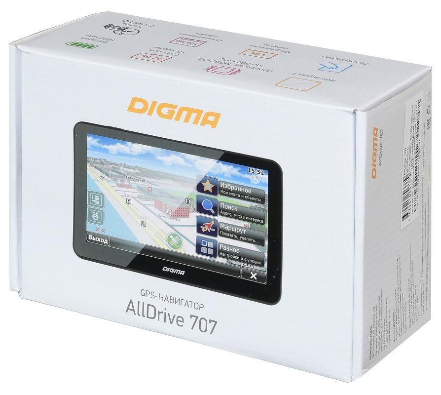 Digma alldrive 707 установить навител