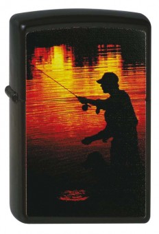 Зажигалка Zippo Рыбак, с покрытием Black Matte, латунь/сталь, чёрная, матовая, 36x12x56 мм Зажигалка Zippo Рыбак, с покрытием Black Matte, латунь/сталь, чёрная, матовая, 36x12x56 мм