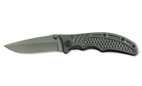 Нож складной Stinger, 90 мм (черный), рукоять: сталь/алюминий (черный), коробка картон Нож складной Stinger, 90 мм (черный), рукоять: сталь/алюминий (черный), коробка картон