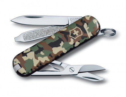 Нож-брелок Victorinox Classic SD "Camouflage", 58 мм, 7 функций, зелёный камуфляж Нож-брелок Victorinox Classic SD "Camouflage", 58 мм, 7 функций, зелёный камуфляж