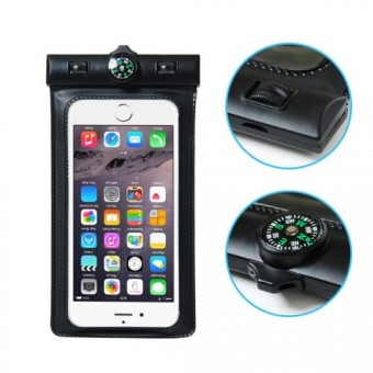 Чехол водонепроницаемый, (20*11 см.) универс., средн., с компасом, со шнурком (для моб. тел.)(AX-4),