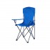 Кресло раскладное, Ш50*В86*Г50, с мягкими подлокотн. и подстакан, в чехле, алюм, цв. синий (1003-18)