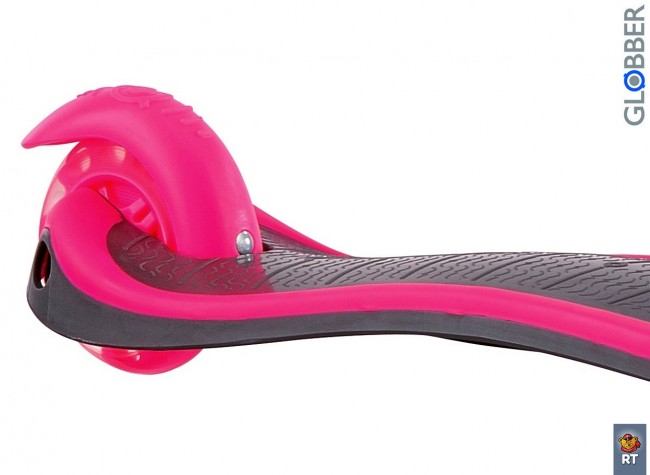 442-132 Самокат Globber Primo Plus Titanium с 3 светящимися колесами Neon Pink