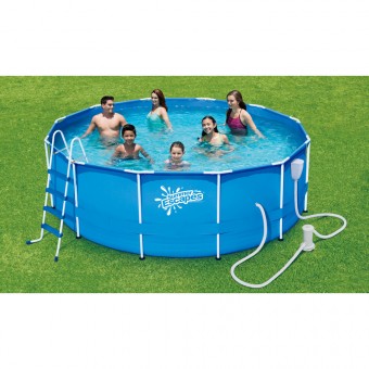 Бассейн на опорах 396х99 см (фильтр-насос 3,0м3/ч, лестница, подстилка, тент, набор для чистки Deluxe, скиммер) Бассейн на опорах 396х99 см (фильтр-насос 3,0м3/ч, лестница, подстилка, тент, набор для чистки Deluxe, скиммер)