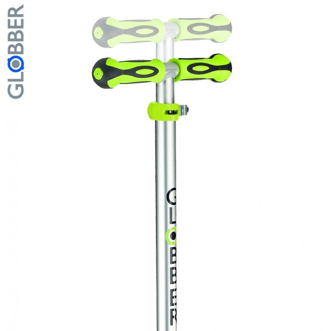 454-136 Самокат Globber EVO 4 in 1 Plus c подножками, с 3 светящимися колесами Green