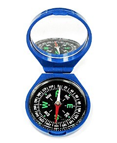 Компас жидкостный Kromatech 45 мм, с крышкой и зеркалом   (синий)