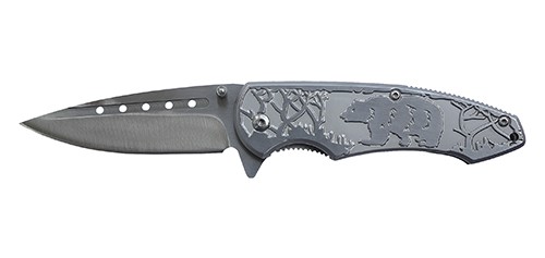 Нож складной Stinger, 85 мм (серебристый), рукоять: сталь/алюмин. (серебр.), с клипом, короб. картон Нож складной Stinger, 85 мм (серебристый), рукоять: сталь/алюмин. (серебр.), с клипом, короб. картон