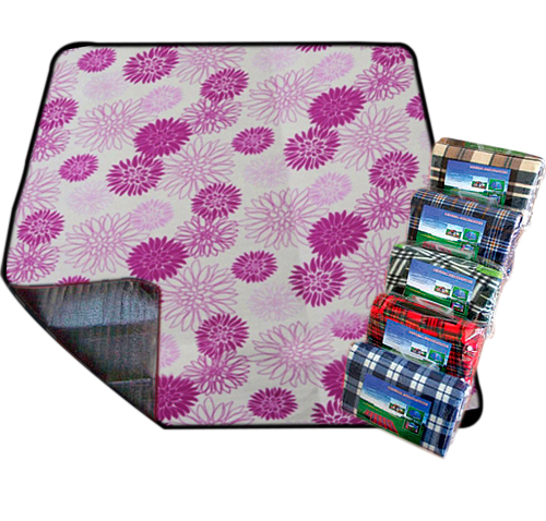 Плед для пикника Picnic MAT 150*250см, водонепр. подкладка, цв. сиреневые цветы