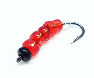 Набор подвесных мушек (Мотыль) №1, ручной работы, кр. Hayabusa (25шт./уп.)