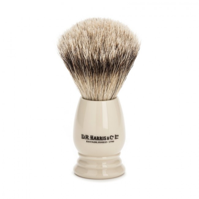 Помазок D. R. Harris S3, барсучий ворс категории Super, размер L, смола, цвет слоновой кости Помазок D. R. Harris S3, барсучий ворс категории Super, размер L, смола, цвет слоновой кости
