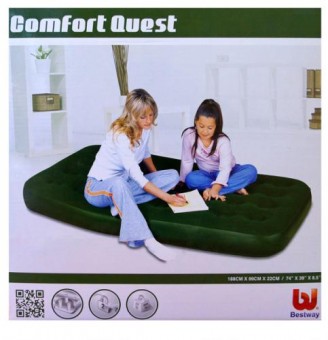 Матрас Bestway ортопедический, 1.5 спальн., флокирован, размер 22 x 99 x 188 см, 67447 6 Матрас Bestway ортопедический, 1.5 спальн., флокирован, размер 22 x 99 x 188 см, 67447 6